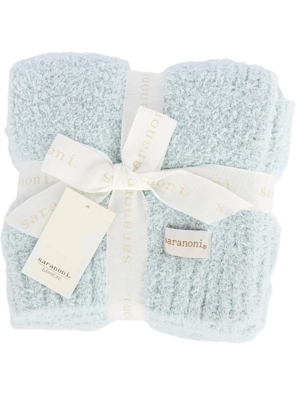 Cozy Plush Baby Blanket | Soft Receiving Blanket for Infants | Sky Blue 30” x 40